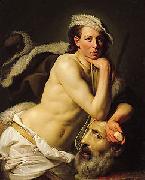 Johann Zoffany Self portrait as David with the head of Goliath china oil painting artist